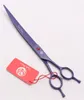 9 "24cm Japan 440C Lila Dragon Professional Husdjur Frisör Shears Grooming Shears Up Curved Cutting Sax Salon Style Tools Z4004