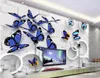 Modern minimalist butterfly 3D stereo TV wall mural 3d wallpaper 3d wall papers for tv backdrop