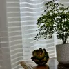 Norne Cortinas de janela de tule modernas para sala de estar, quarto, cozinha, cortinas listradas de renda transparente, tecido blin167319451