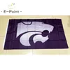 NCAA Kansas State Wildcats Polyester-Flagge, 150 cm x 90 cm, Flagge, Banner, Dekoration, fliegende Geschenke für Zuhause, Garten, Outdoor