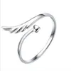 Verzilverde Joint Joint Angel Wings Opening Ring Nieuwe Patroon Ringen Voor Meisje Vrouwen Gift Sieraden