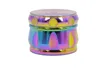 Zinc Alloy Four - layer Rainbow Color Drum Type Ice Blue Colorful Chamfering Smoke Separator New Smokers 5963