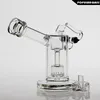 13,5 cm di altezza Mini Oil Rig Narghilè bong gorgogliatore di vetro con tubo di fumo oscillante al quarzo CAPS PG5043 (FC-MINI V2)