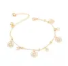 Ankle Chain Bracelets Silver/Gold Tone Bell Copper Beads Rose Anklets Foot Chains Barefoot Beach Sandals Fashion Jewelry