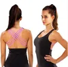 Dry Fit Noir Fitness Running Sports T Shirt Sexy Rose Rouge Strappy Back Cross Yoga Tops Super Stretchy Training Exercices Blouse