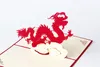 3D chinois Dragon bénédiction cartes de voeux à la main carte postale créative pour enfants enfants anniversaire fête fournitures