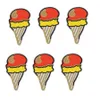 10 st Yummy Ice Cream Patches för Kläder Iron Broderad Patch Applique Iron Sy på fläckar Sy Tillbehör för kläder