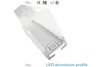 10X1 M ensembles/lot profilé en alliage d'aluminium 6063 pour lumière LED et canal alu à couverture profonde pour lampes murales ou suspendues encastrées