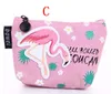 200pcs Cute Cartoon Canvas flamingo purse small clever key bag Coin purses 4colors size 11.5*8*3.5cm
