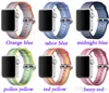 38mm 42mm Akıllı Sapanlar Bant Apple Watch Serisi için 6 SE 5 4 1 2 Dokuma 13 Renkler Naylon Bantlar Kayış Fit IWatch 44mm 40mm Renkli Desen Klasik Toka