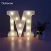 3D LED ナイトランプ 26 文字白色 LED ナイトライトマーキーサインアルファベットランプ誕生日結婚式パーティー寝室壁掛け装飾 S025M