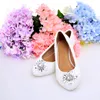 Branco pérola sapatos de salto plano sapatos de casamento confortáveis sapatos de dama de honra vestido formal de noiva sapatos de dança de baile 158c