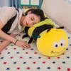 Dorimytrader big new lovely animal little bee plush doll stuffed cartoon yellow honeybee toy pillow gift for kids decoration DY6181844672