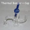 Quartz Thermal Nails Banger Hookahs Double Walls 10mm 14mm Male Female 90 degree Thick Ball Glass Carb Caps For Silicone Oil Rigs