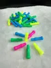 Färg Plastmunstycke Glas Bongs Tillbehör, Glas Rökpipor Färgrika Mini Multi-Colors Handrör Bästa Sked Glas