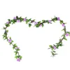 Wholesale- Lovely pet Free Shipping Artificial Rose Flower Green Leaf Vine Garland Home Wall Party Wedding present Jun16