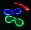 Lunettes lumineuses LED, volets clignotants, lunettes Flash LED, lunettes de soleil, fournitures de fête, décoration de Festival, creux de noël