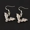 Flying Bat Animal Dangle Kroonluchter Oorbellen 925 Silver Fish Ear Hook 40pairs / partij E979 32.6x23.9mm