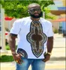 2017 Mens Clothing African Style Dashiki Cotton Coser Wax Impresión Tops TOMPLES MANCHS COMENTES KITERGE NIGERIAN