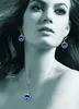Titanic femmes autriche cristal coeur pendentif collier boucles d'oreilles bijoux océan ensemble pour filles cadeau de noël