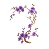 Plum Blossom Flower Fabric Applique Wintersweet Clothing Embroidery Patch Fabric Sticker Iron On Patch On Sew Craft Sewing Repair Embroider