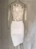 Sexy bodycon backless jurk met slash nek pailletten ketting knielengte kleur effen zwart witte zomer