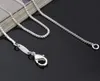 Man woman Necklace 925 sterling Silver 2MM Box Chain Necklace 16inch/18inch/20inch/22inch/24inch for Pendants
