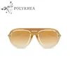 Lunettes de soleil sans cadre Lunettes à miroir plat Decoration Hollow Designer Chain Logo Fashion Party Summer Style avec Box5645089