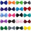 Adjustable Pet Dog Bow Tie Neck Accessory Necklace Collar Puppy Bright Color Pet Bow Mix Color HH7-302