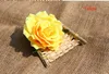 DIY kunstmatige rose bloem hoofd zijde bloem voor bruiloft corsage flip-flops hoofdtooi boeket accessoires 11.5cm G628