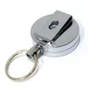 4 cm all metal easy pull clasp High resilient telescopic steel wire key ring The burglar telescopic key chain