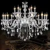 Nobele luxueuze export K9 helder kristal kroonluchter witte kroonluchter vintage kristal kroonluchter ijzer optionele lustres de cristal kroonluchters