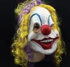 Maschera da clown spaventoso per adulti Halloween Evil Killer Fancy Dress Horror Jolly Latex Hair Maschere a pieno facciale Costume da festa Accessorio cosplay