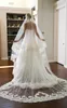 White Champagne Ivory New Wedding Veil Cathedral Train Handmade Lace Appliques Bridal Accessories Bridal Veils Long Wedding Ve3333576