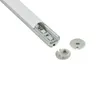 10 x 1m sets / partij ronde Al6063 T6 aluminium profiel led strip en geanodiseerde aluminium bar voor plafond of hanglampen