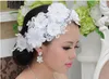 Moda Flower Bridal Headpiece Włosy Biżuteria Wedding Party Liść Opaski Kwiat Kwiat Kawałek Bride Włosów Biżuteria Akcesoria