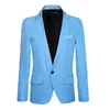 Großhandel - Herren Korean Slim Fit Mode Baumwolle Blazer Anzugjacke Schwarz Blau Plus Größe M bis XXXL Männliche Blazer Herren Mantel Hochzeitskleid 22