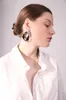 Idealway Fashion Crystal Rhinestone буква D кружева шарм цветок падение серьги