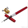 1pc Mini Portable Aluminum Alloy Pocket Pen Shape Fish Fishing Rod Pole With Reel 6 Colors Fishing Tackle 25080272380132