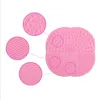 wholesale Pinceau de maquillage en silicone Brosse cosmétique Nettoyant Nettoyage Épurateur Conseil Tapis outils de lavage Pad Outil À Main