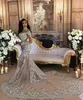 Lusso 2020 Abiti da sposa a sirena Abiti da sposa Sexy Sheer Manica lunga Collo alto Bling Perline Pizzo Appliqued Arabo Vestidos De Novia Dubai