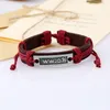 Bra A ++ Bursts of Retro Weaving Alloy Letters Cowhide Bracelet FB467 Mix Order 20 stycken Många Slap Snap Armband