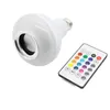 E27 LED Bulbs Wireless Bluetooth 6W LED Speaker Bulb RGBW Music Playing Lighting With 24 Keys IR Remote Control