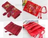 Vente en gros Vintage chinois Embroidere Cheap soie Bijoux Rolls Purse Sac pochette cadeau