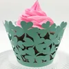 Ślub Favor Lucky Leaf Laser Cut Lace Cream Cup Cake Cupper Cupcake Wrappers na Wedding Birthday Party Decoration 12PC za dużo