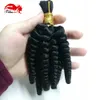 Capelli umani per micro trecce Capelli sfusi brasiliani ricci sciolti Micro mini capelli intrecciati non trattati Nessuna trama