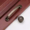 96mm 128mm vintage style bronze black furniture handles antique brass kitchen cabinet dresser door handle knob drawer knobs312g