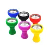 New Unbreakable Flower Silicone Head Shisha Hookah Bowl Silicone Head with Metal Tray for Tobacco Shisha Charcoal