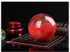 4855 mm Bola de cristal rojo Rojo Red Stone Crystal Ball Sphere Curry Curing Crafts Home Docoration Art Gift3200493