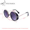 2021 polarisierte Sonnenbrille Vintage Frauen Sonnenbrille Marke Design Runde Sonnenbrille Beschichtung Spiegel UV400 Mit Box Und Fällen
